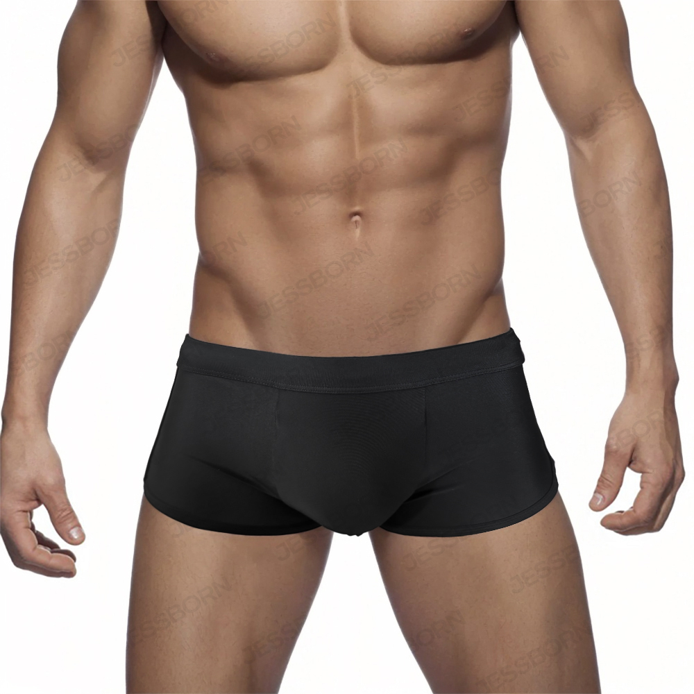 セクシーなメンズ水泳パンツ固体ナイロンプール水着男性サイドメ - Swim Trunk Quick Dry のレビューと価格