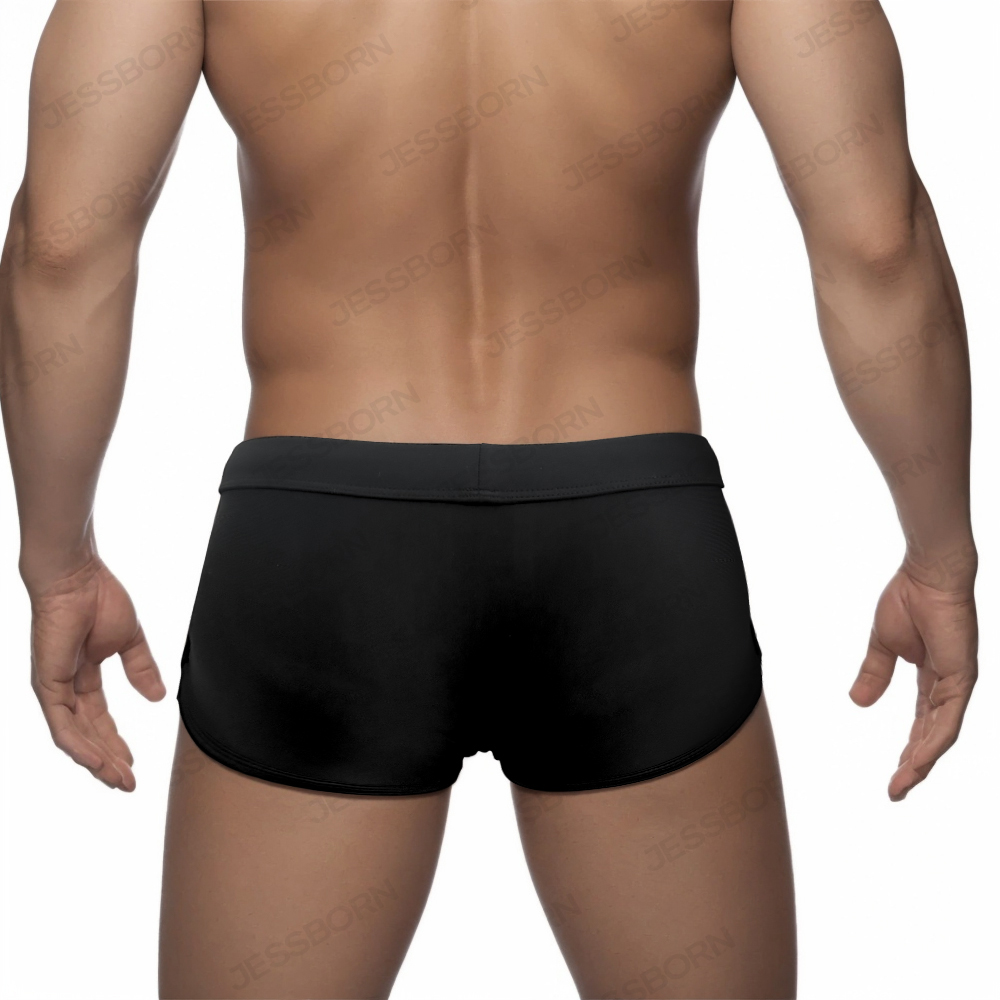 セクシーなメンズ水泳パンツ固体ナイロンプール水着男性サイドメ - Swim Trunk Quick Dry のレビューと価格