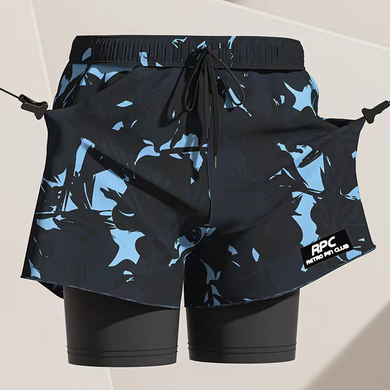 男性用の二層水泳パンツ,速乾性,通気性のある水泳パンツ,学生 - Swim Trunk Quick Dry のレビューと価格