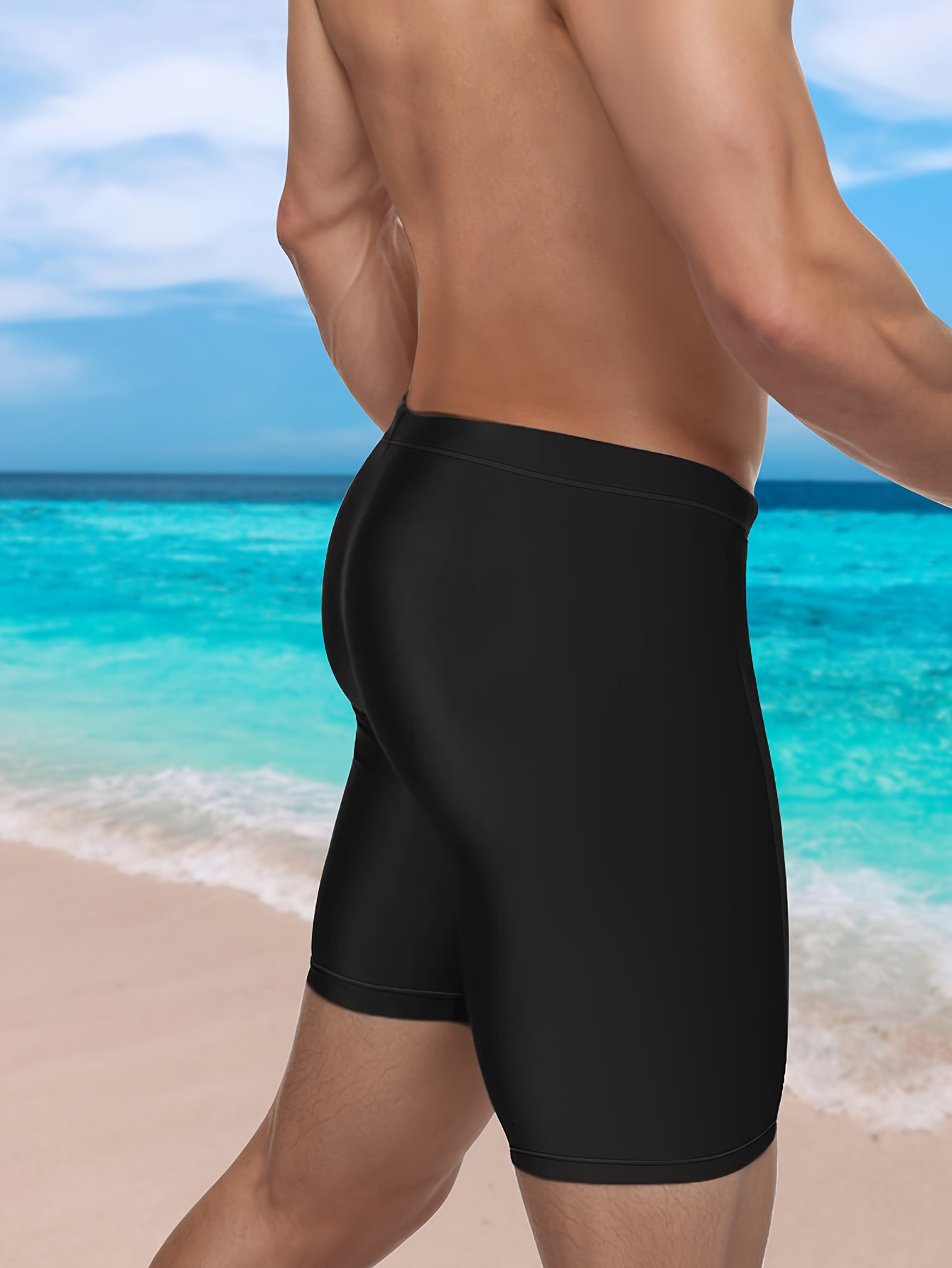 カジュアルなタイトフィットのプリント柄スイムトランクス、調節 - Swim Trunk Quick Dry のレビューと価格